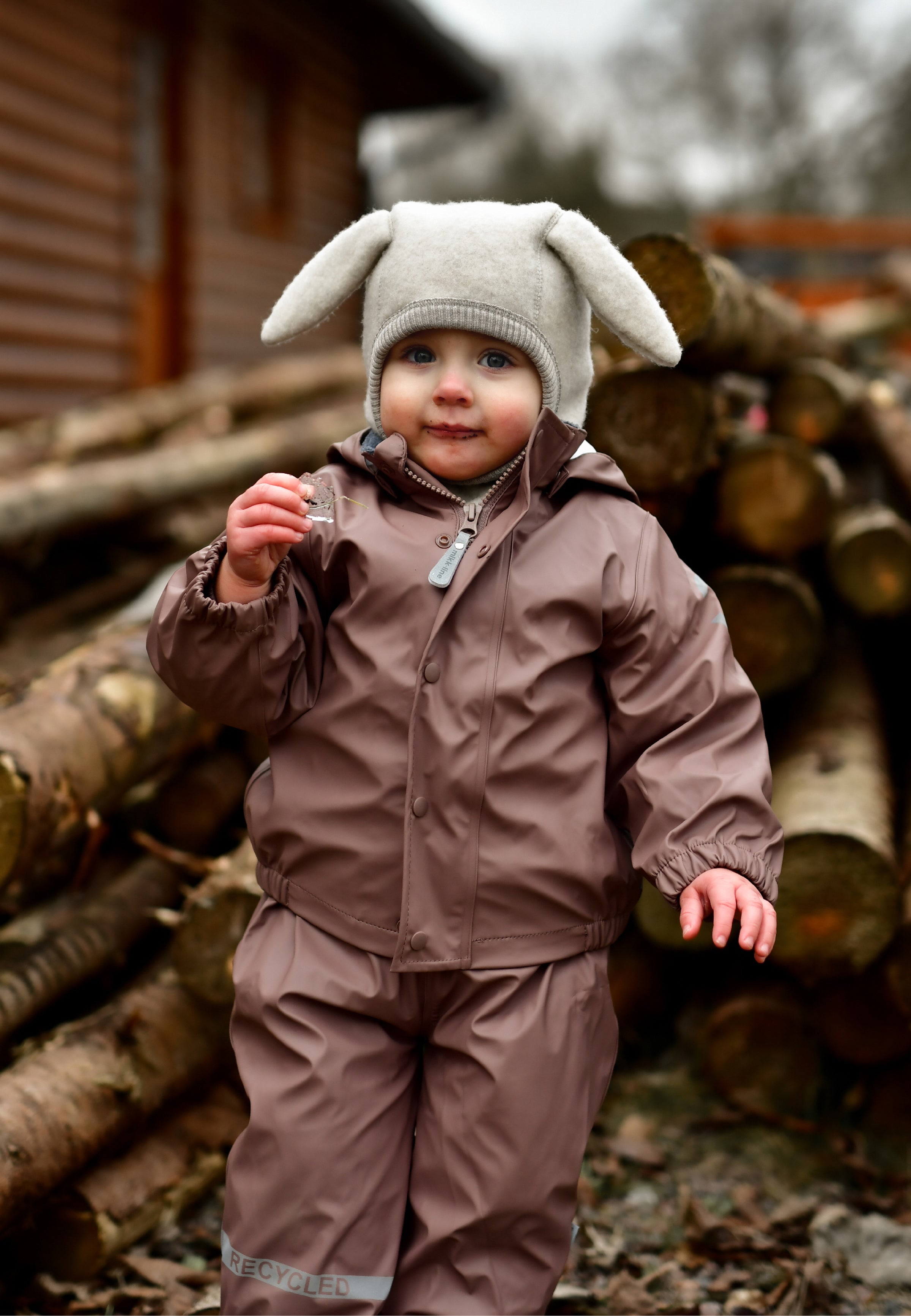 Mikk-line - Rainwear - set with suspenders - Recycled - Burlwood