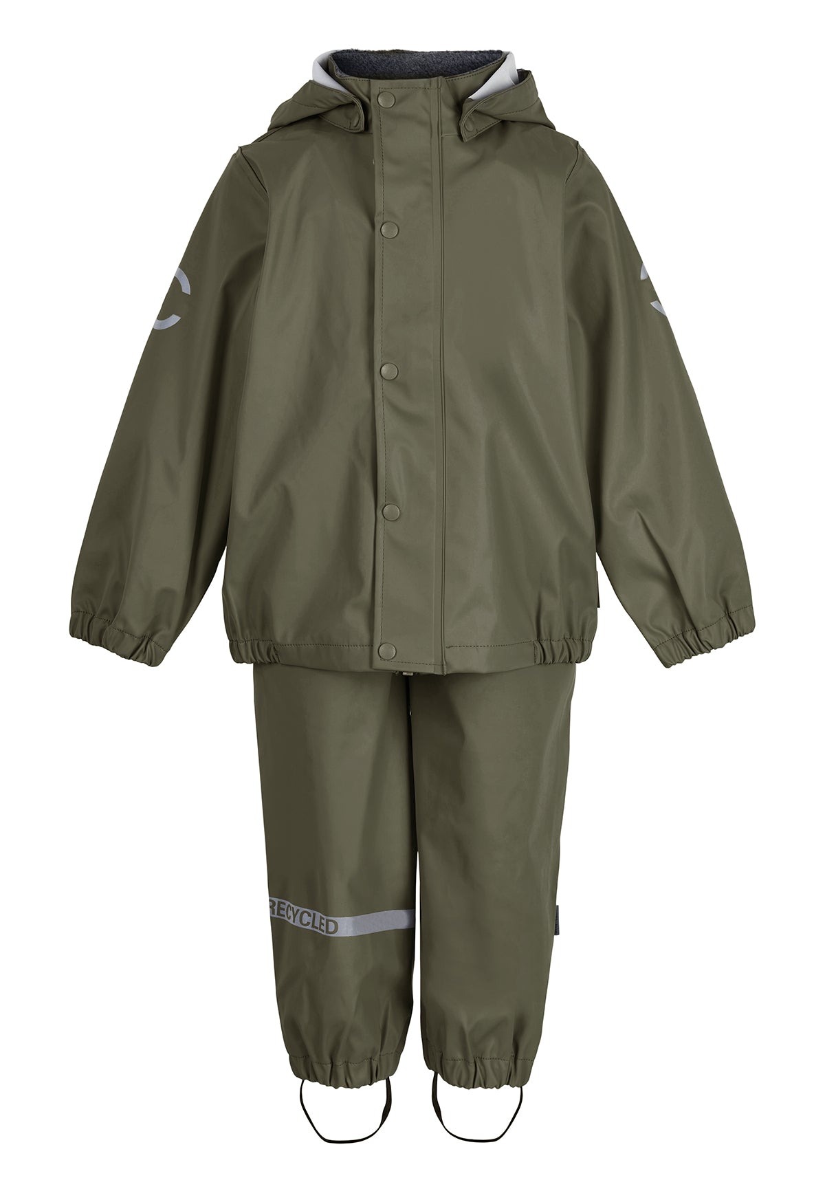 Mikk-line - Regntøj - sæt m.seler - Recycled - Dusty Olive
