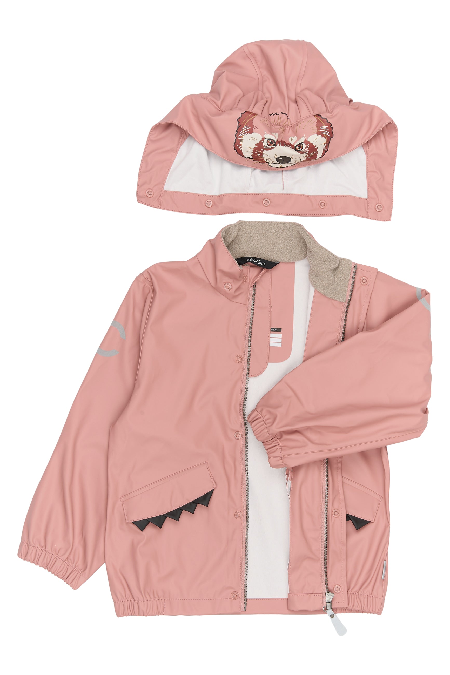 Mikk-line - Regntøj - sæt m.seler - Recycled - Animal - Ash Rose