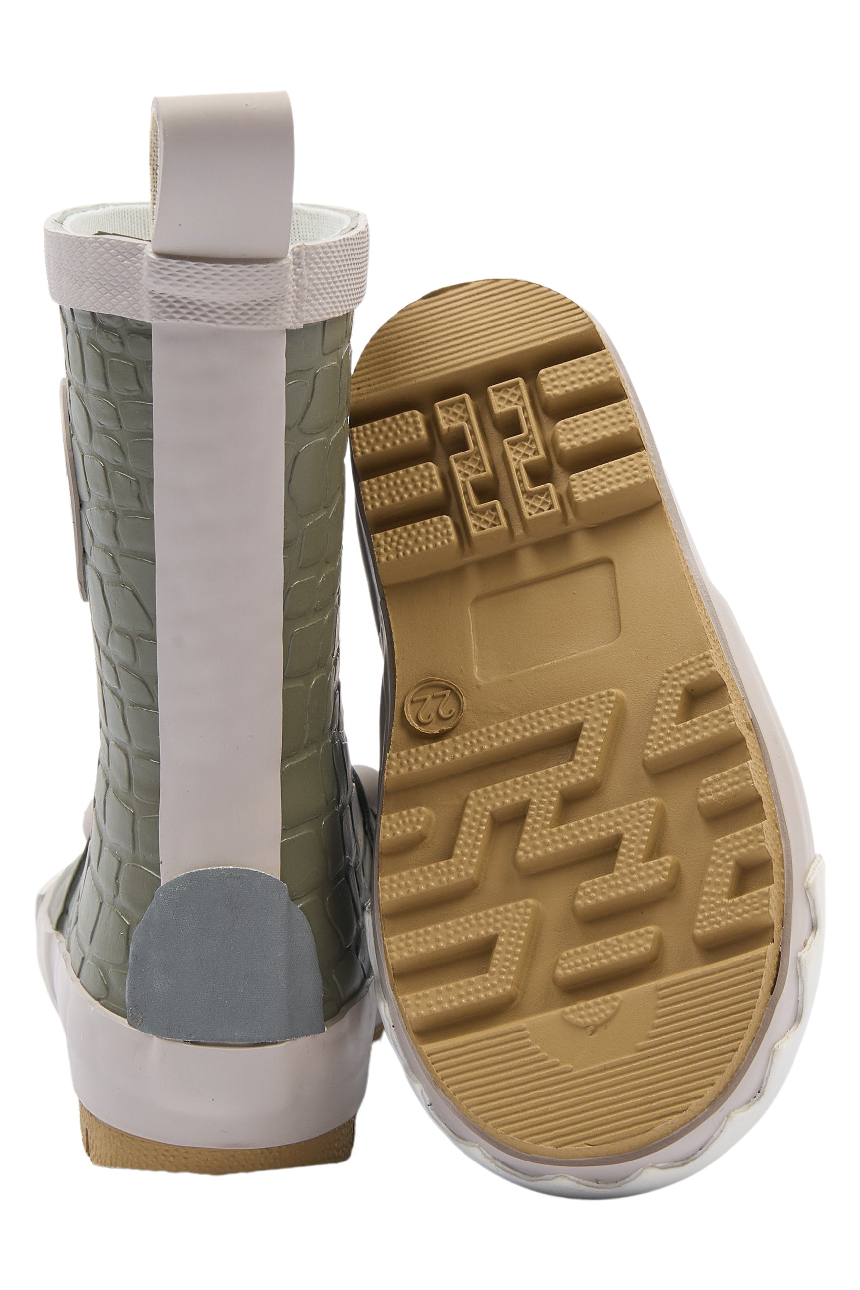 Mikk-line - Gummistøvler 3D Drage - Dusty Olive