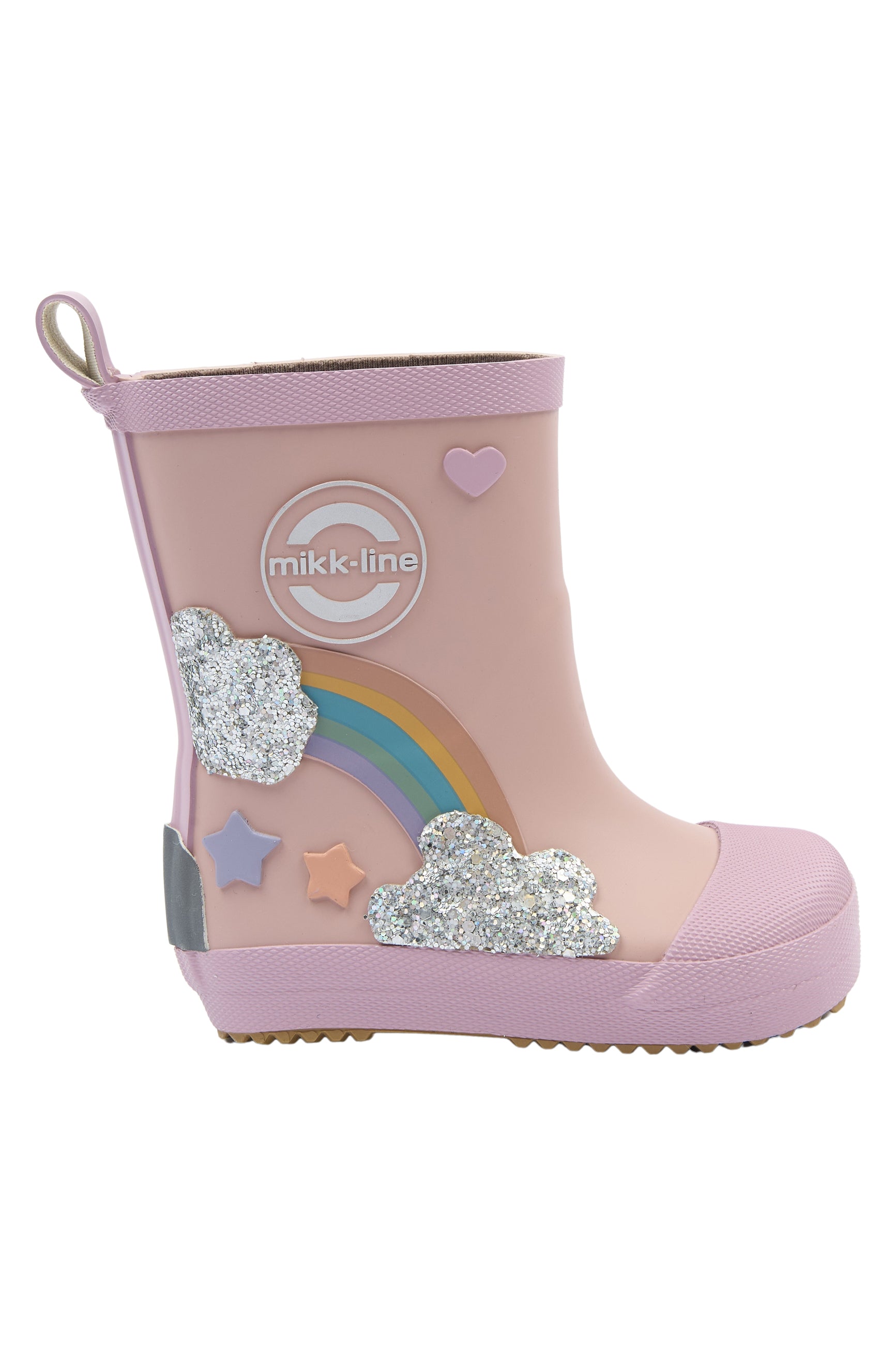 Mikk-line - Rain Boots Rainbow patch - Barefoot - Adobe Rose