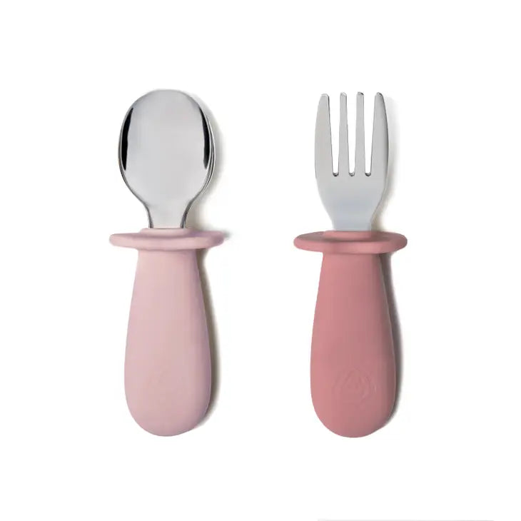 Soina - Fork/Spoon Cutlery Set - Old Pink/Pink