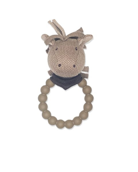 Smallstuff - Silicone Rattle - Horse, brown