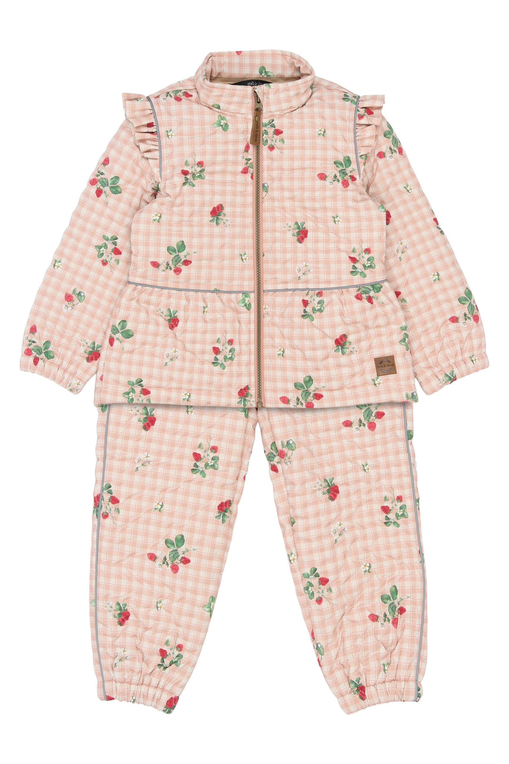 Mikk-line - Thermo Set w. Ruffles - Strawberry