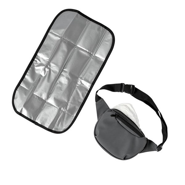 Changing bag Mini by BabyDan, grå _x0096_ Fanny Pack pusletaske med underlag