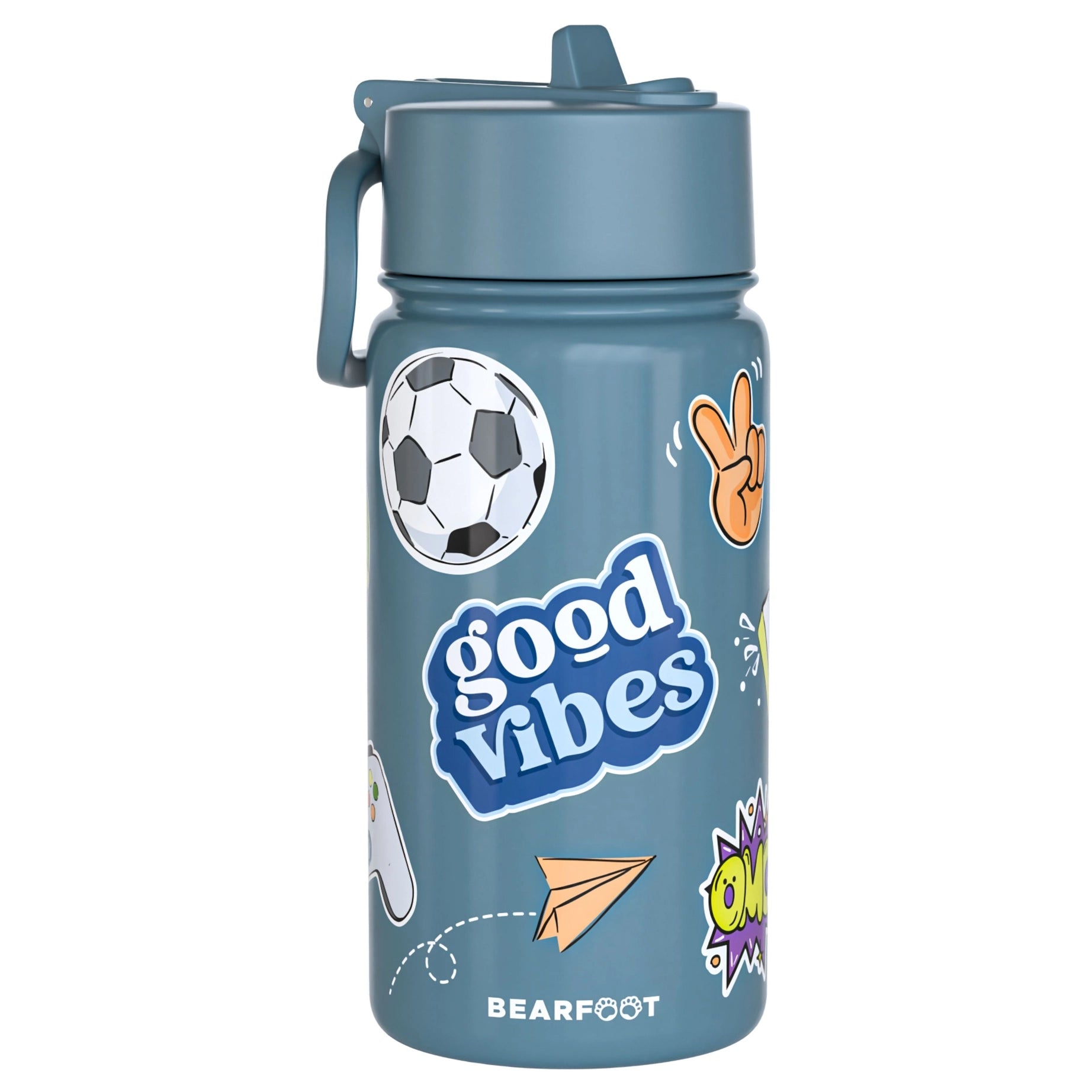 BEARFOOT - Termo drikkeflaske - Good wibes Blue