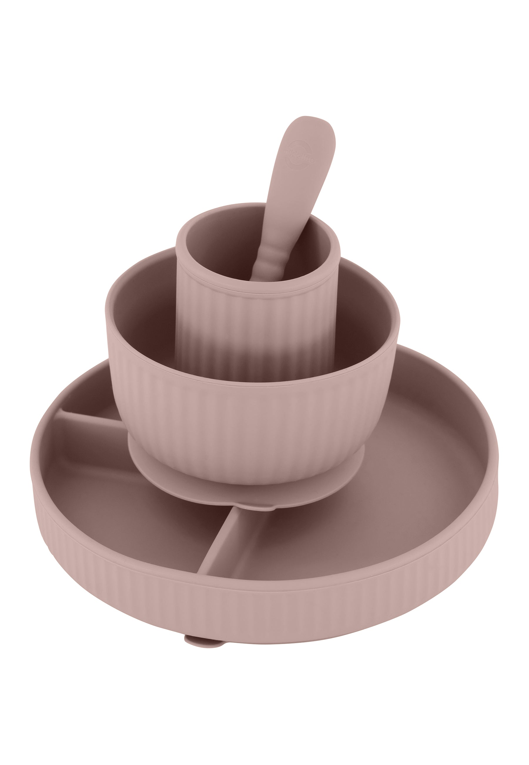 Mikk-line - Plate - Begynder Spisesæt - Adobe Rose