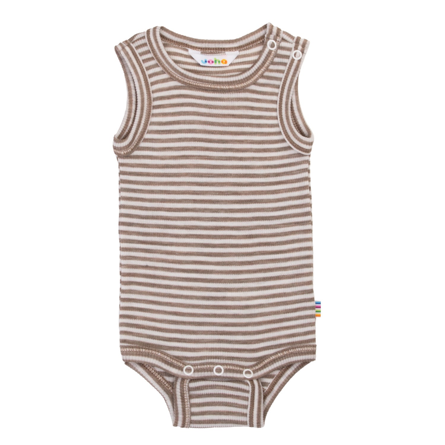 JOHA SS26 special - Body u. ærmer uld/silke - Beige/stribet