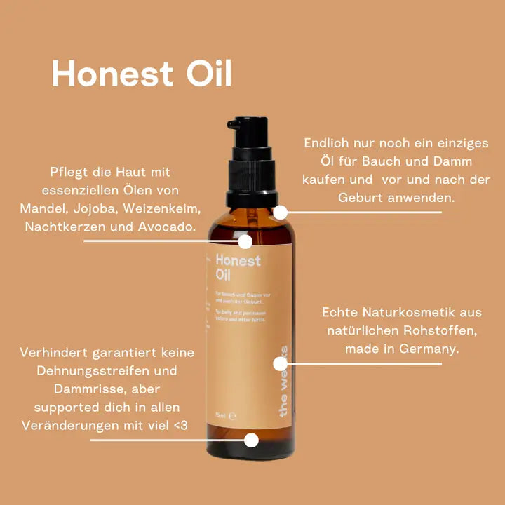 The weeks - Honest Oil - Plejeolie til krop, mave, ar og mellemkød