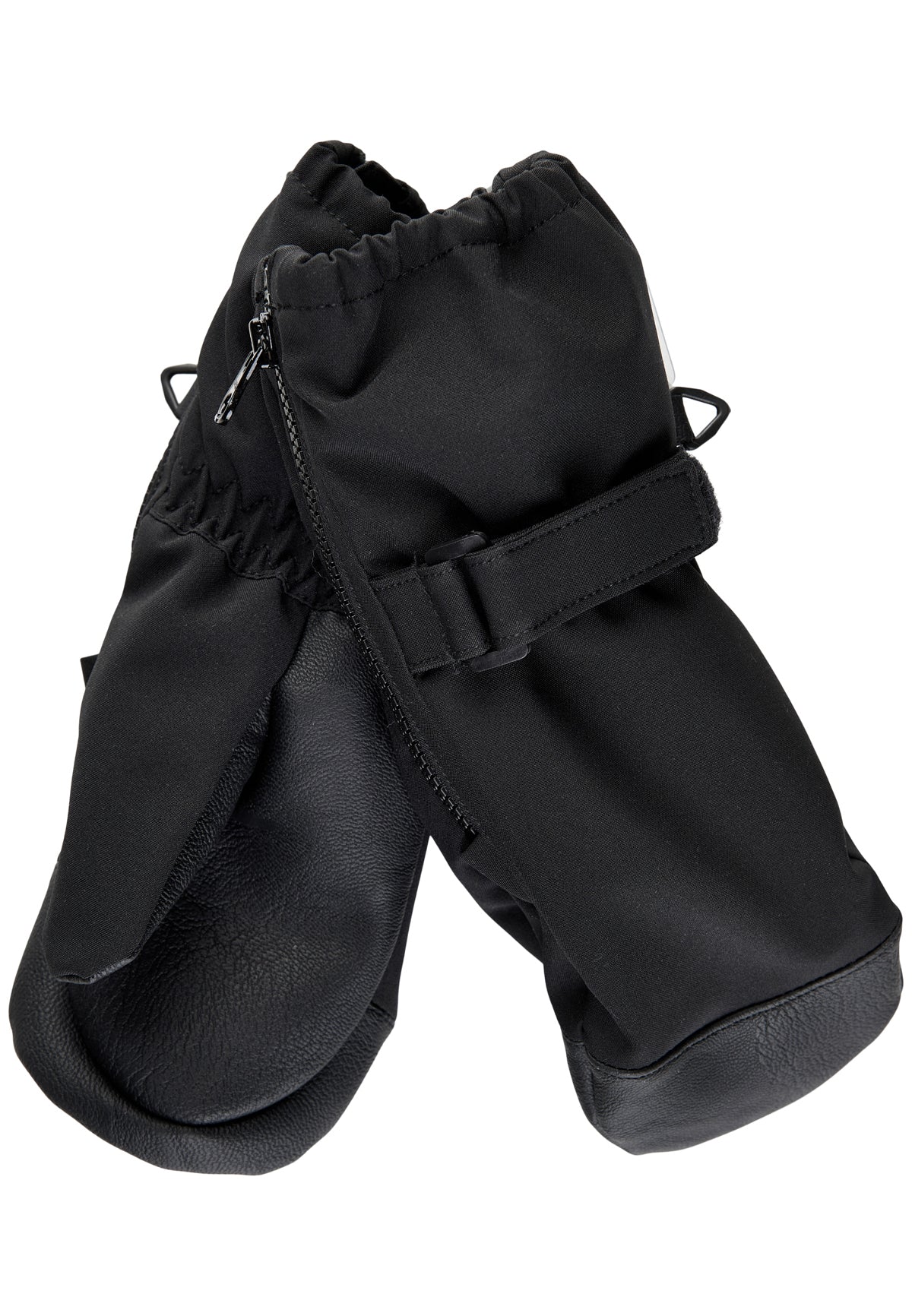 Mikk-line - Softshell Mittens with Zipper - Black