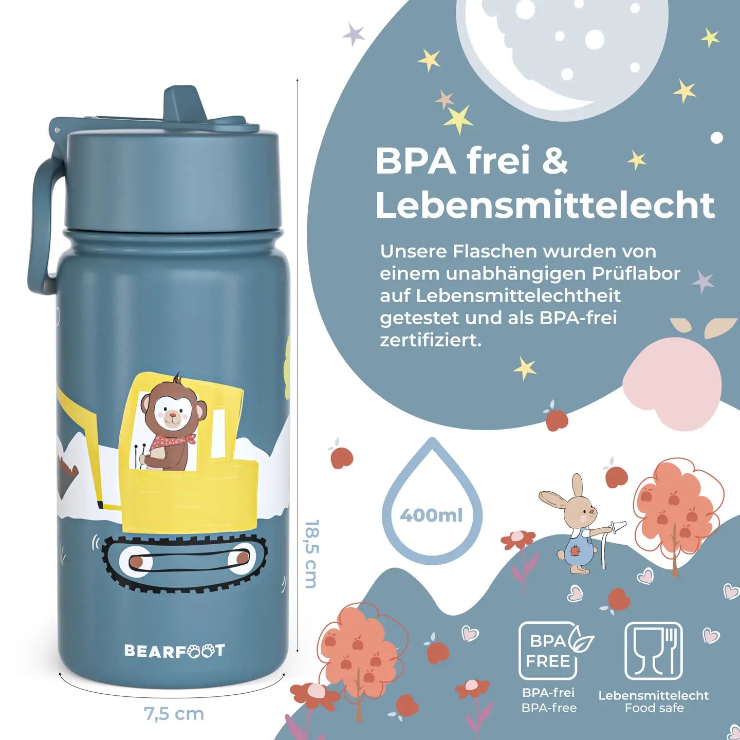 BEARFOOT - Termo drikkeflaske - Gravemaskine