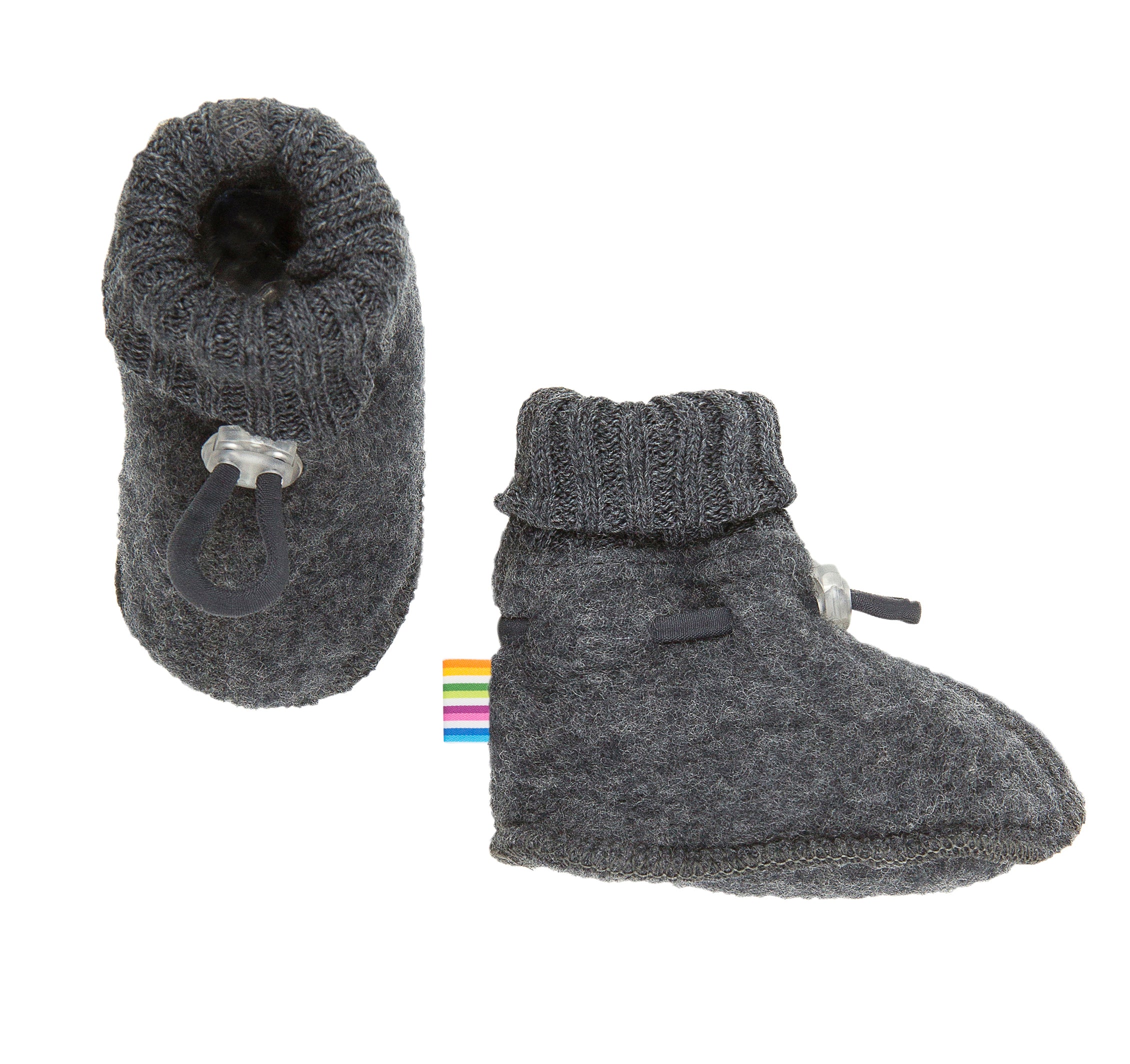 JOHA - Booties, Wool - Dark grey melange