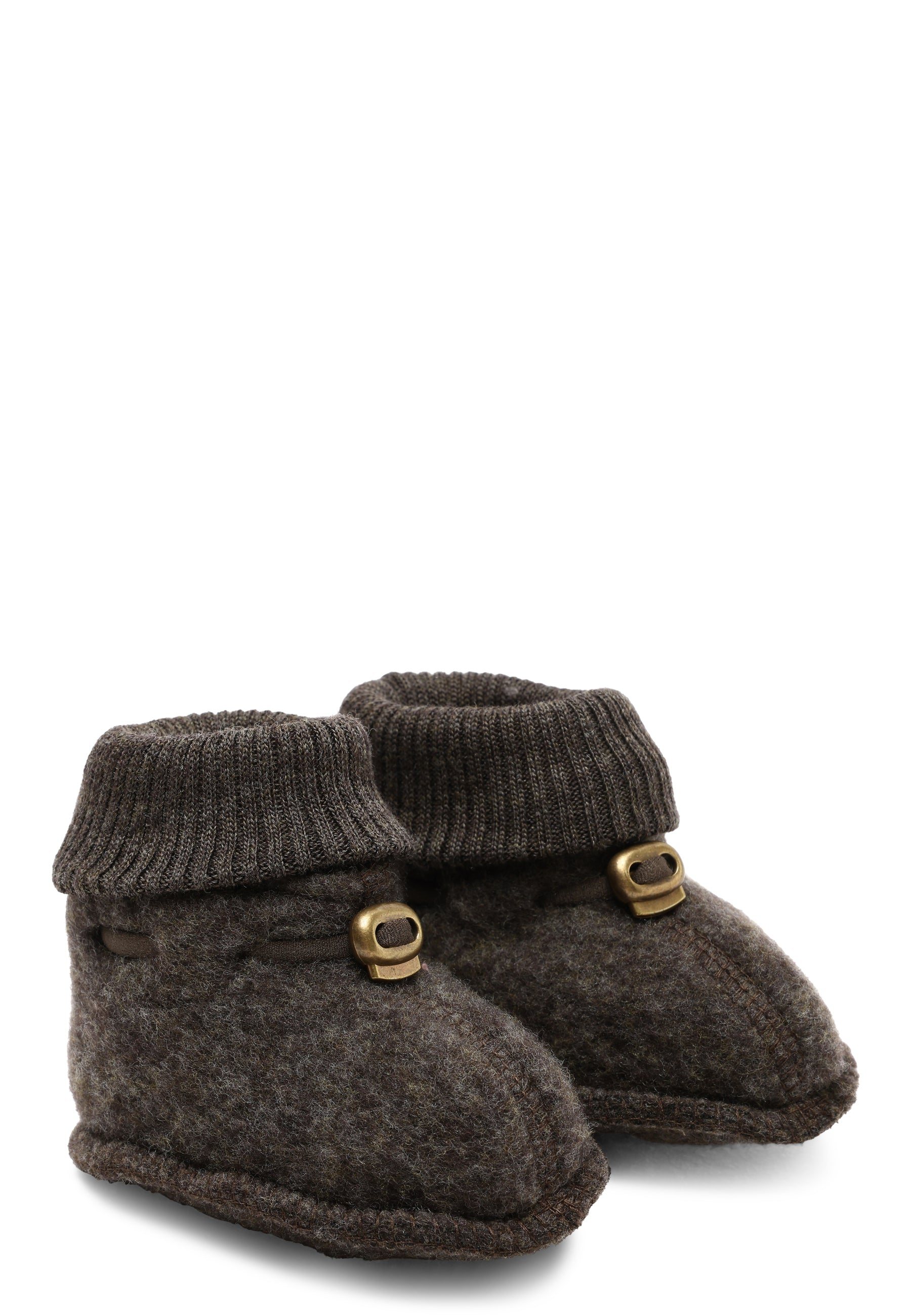 Mikk-Line - Uld Footies - Dark Brown Melange