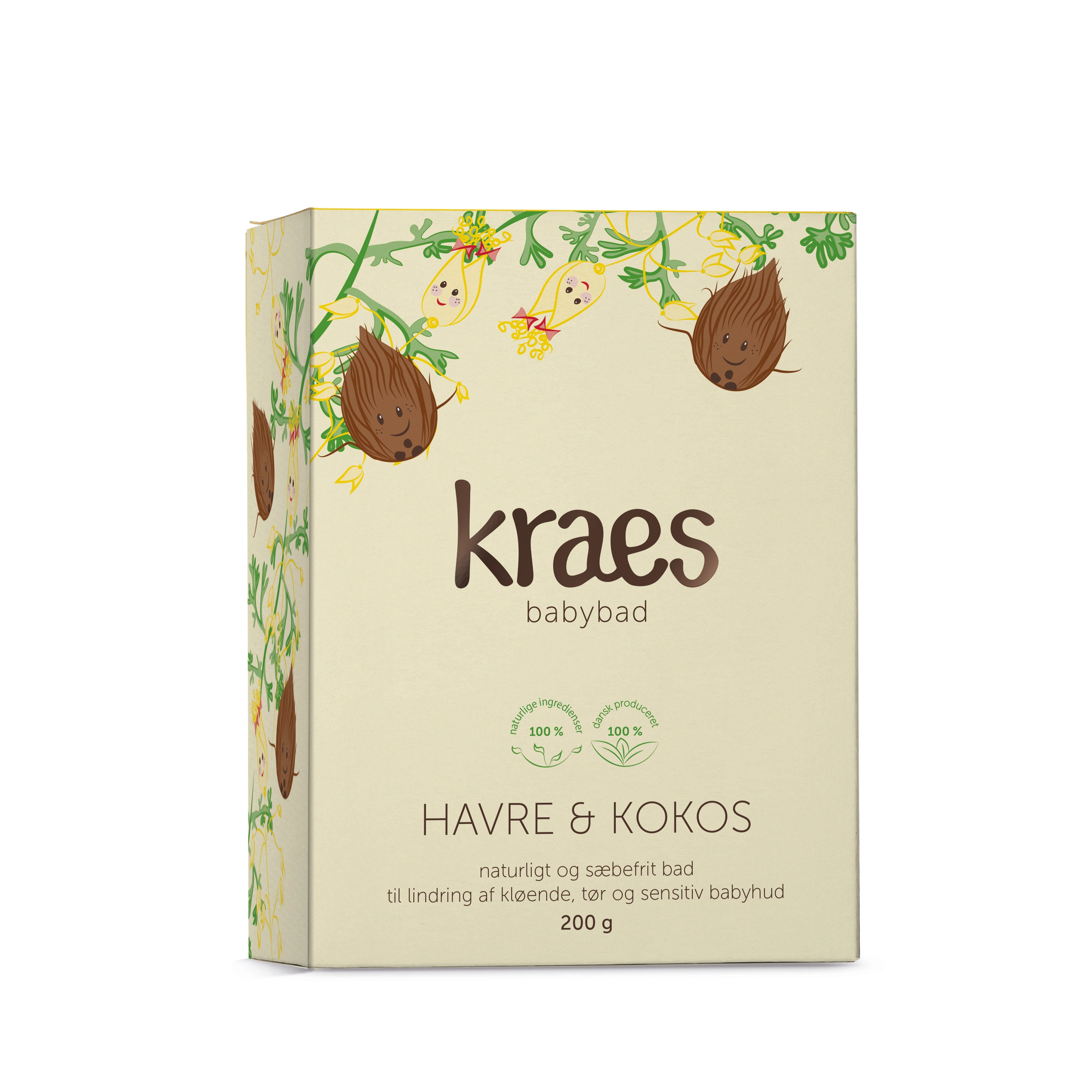 KRAES babybad havre/kokos 600g