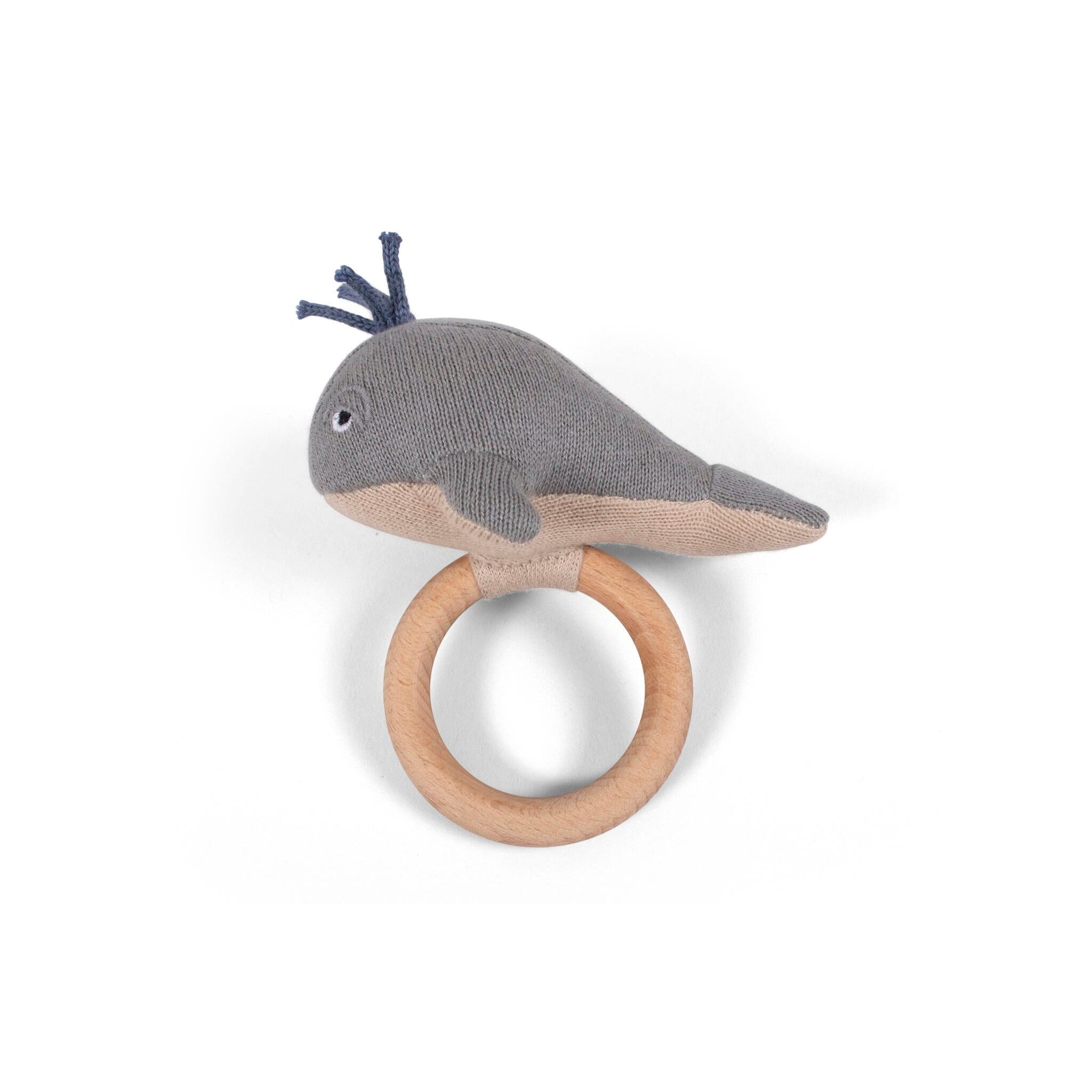 FILIBABBA - Aktivitetslegetøj - Willie the whale rattle - Grå