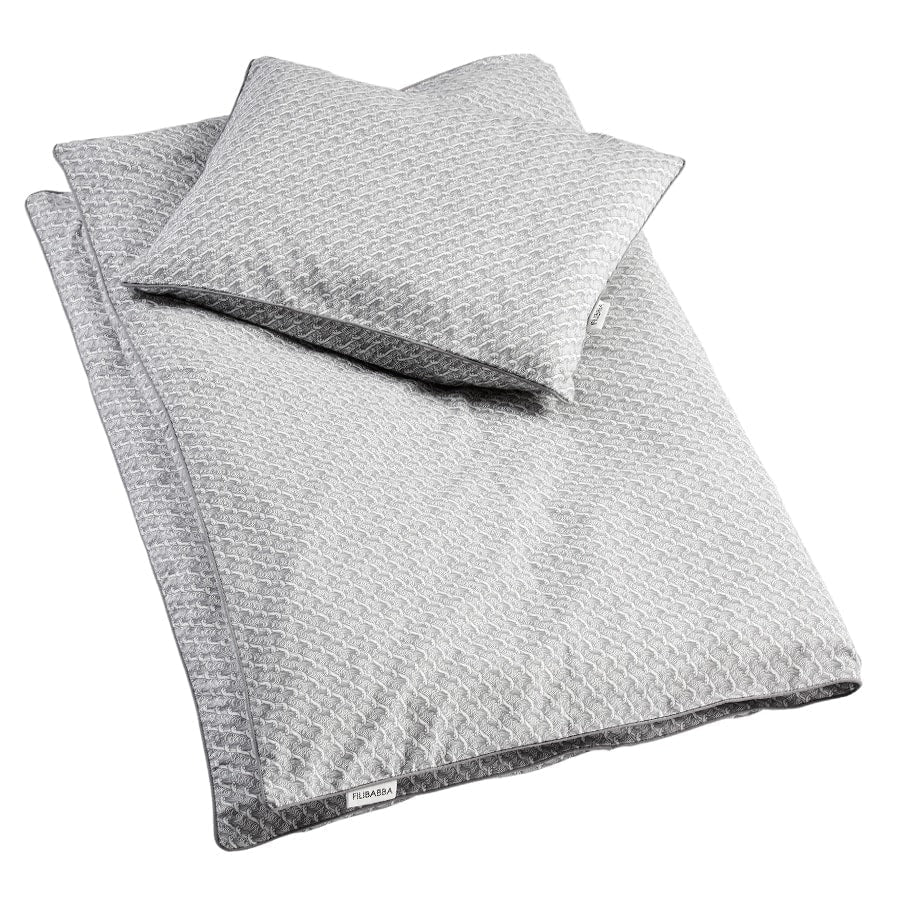FILIBABBA - Baby sengetøj GOTS - Ocean Grey