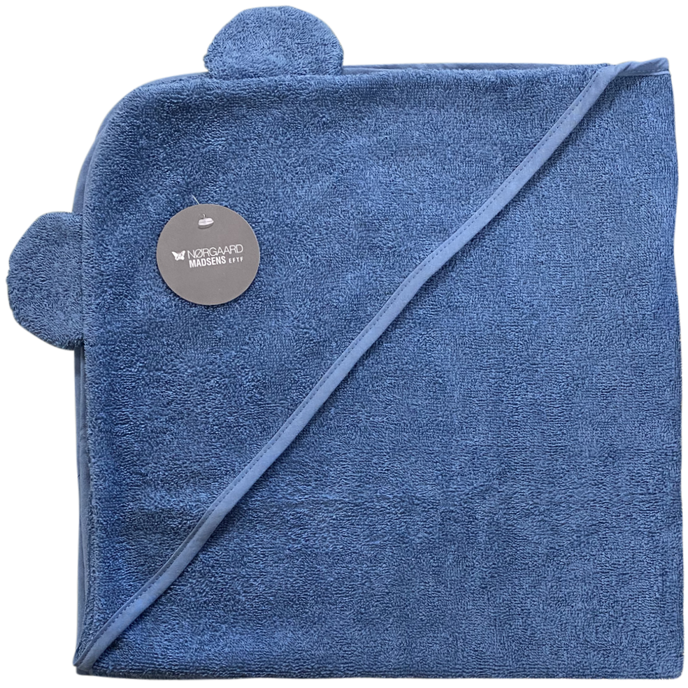 Nørgaard Madsen's - Hooded Towel with Ears - Blue Shadow size 75x75 cm
