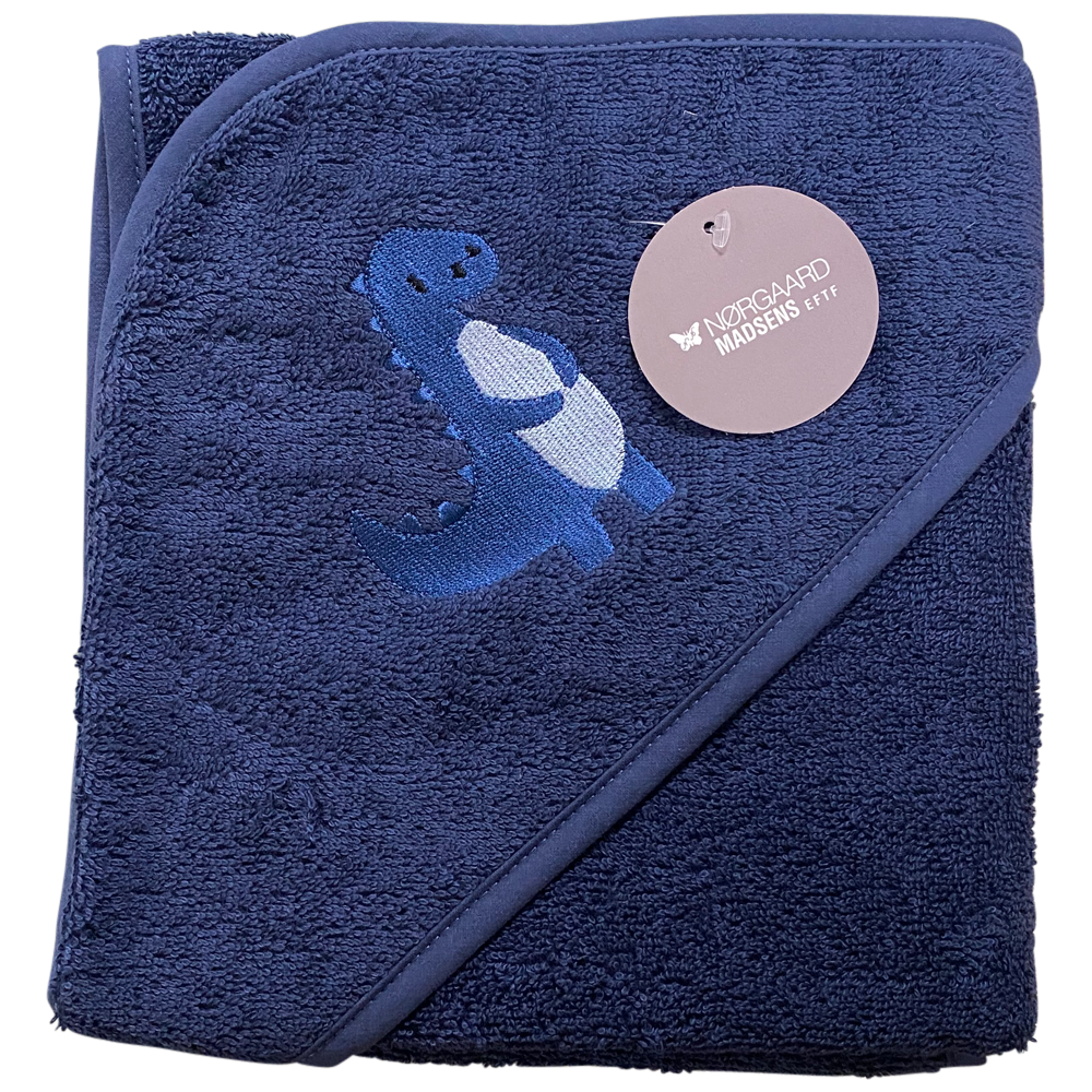 Nørgaard Madsens - Badesvøb i 75x75cm - Navy dino