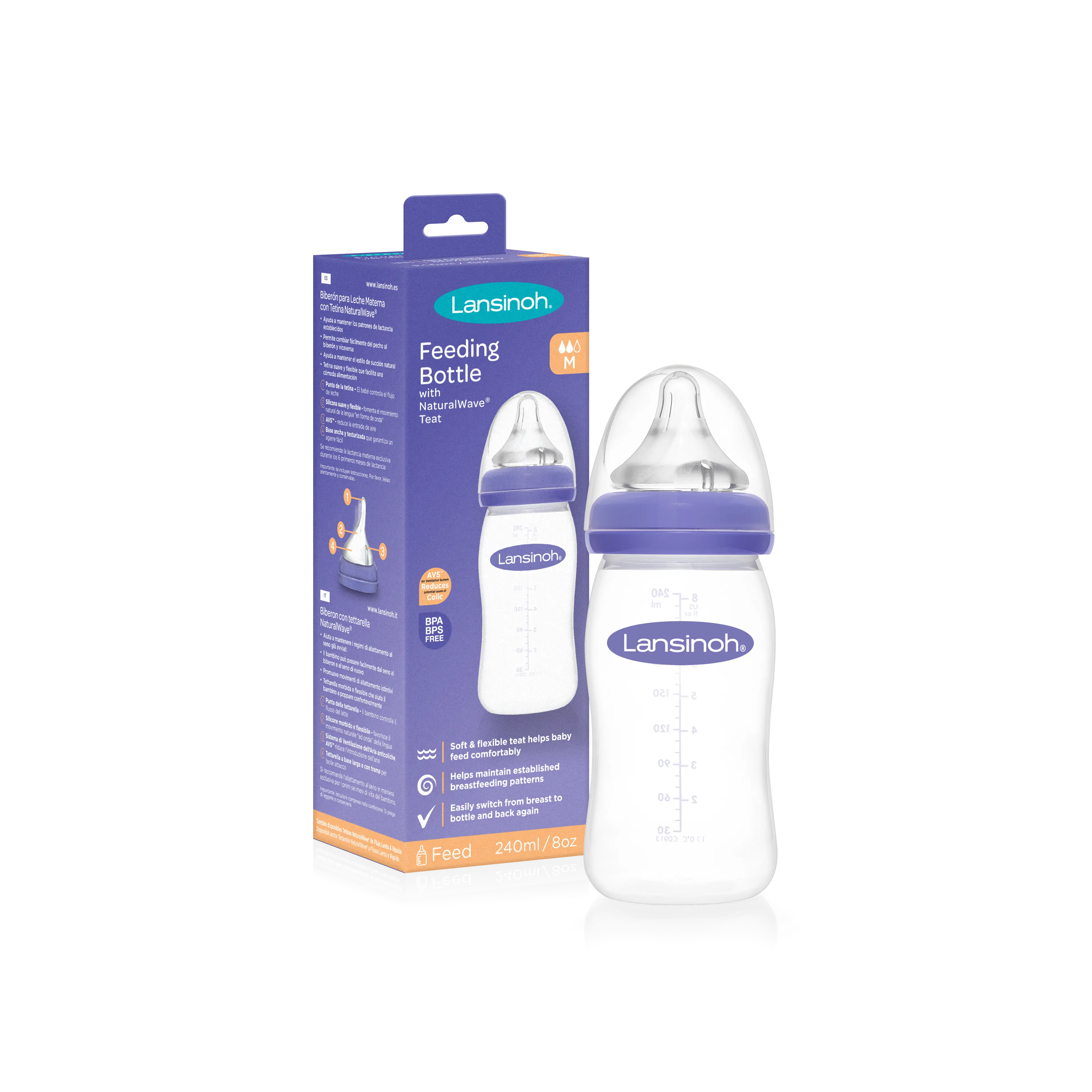 Lansinoh - Feeding Bottles with NaturalWave® Teat