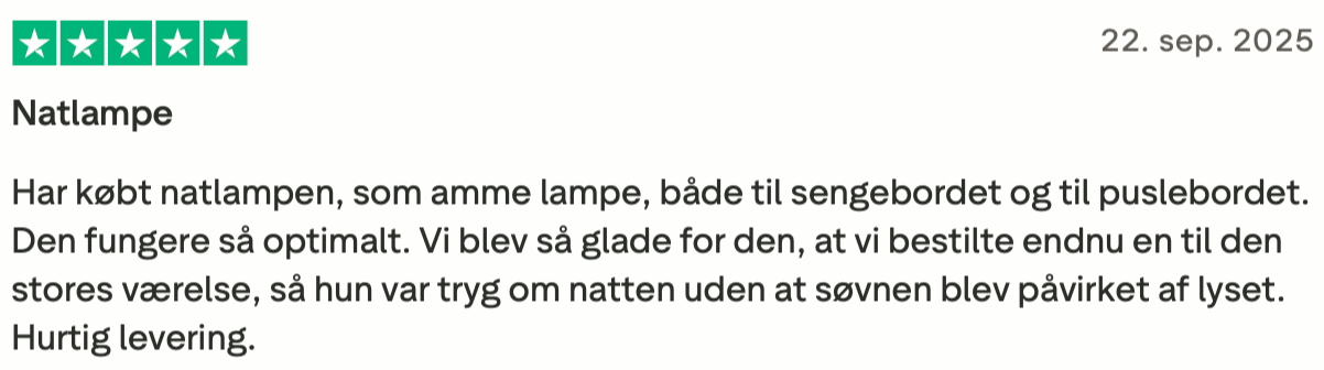 AlLuKo - Ammelampe / natlampe med touch - Ledningsfri - Varm hvid