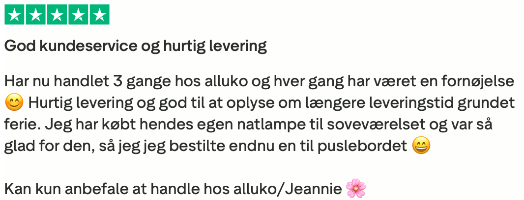 AlLuKo - Ammelampe / natlampe med touch - Ledningsfri - Rødt lys