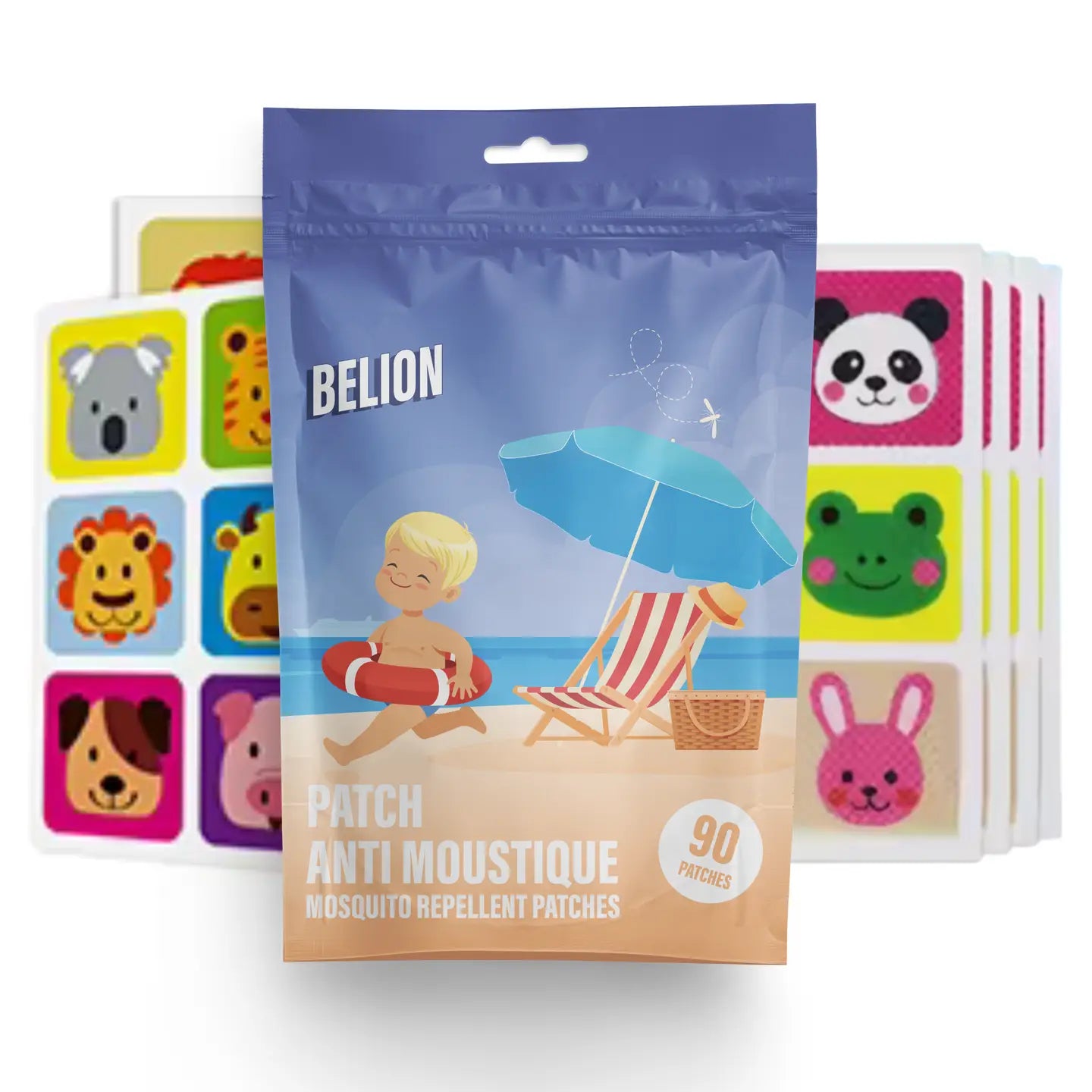 Little Rituel - 100% Natural Mosquito Patches - 90 units - Animal Print