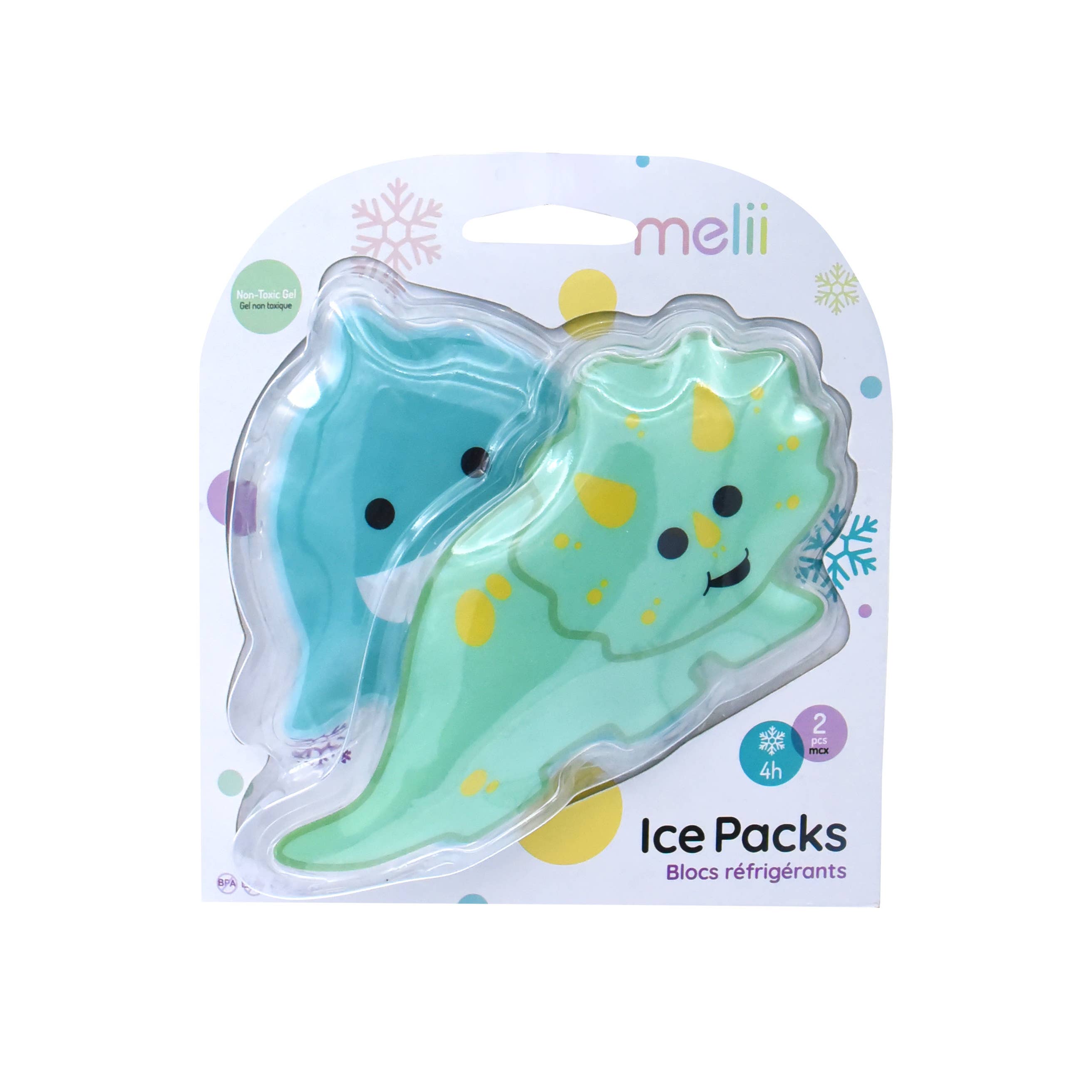 Melii - Gel-ispakker med dyredesign, 2-pak: Dino Haj