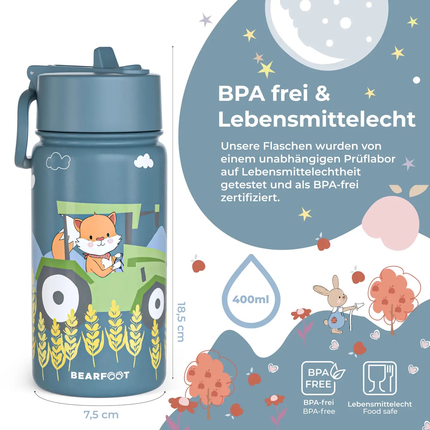 BEARFOOT - Thermal drinking bottle - Tractor