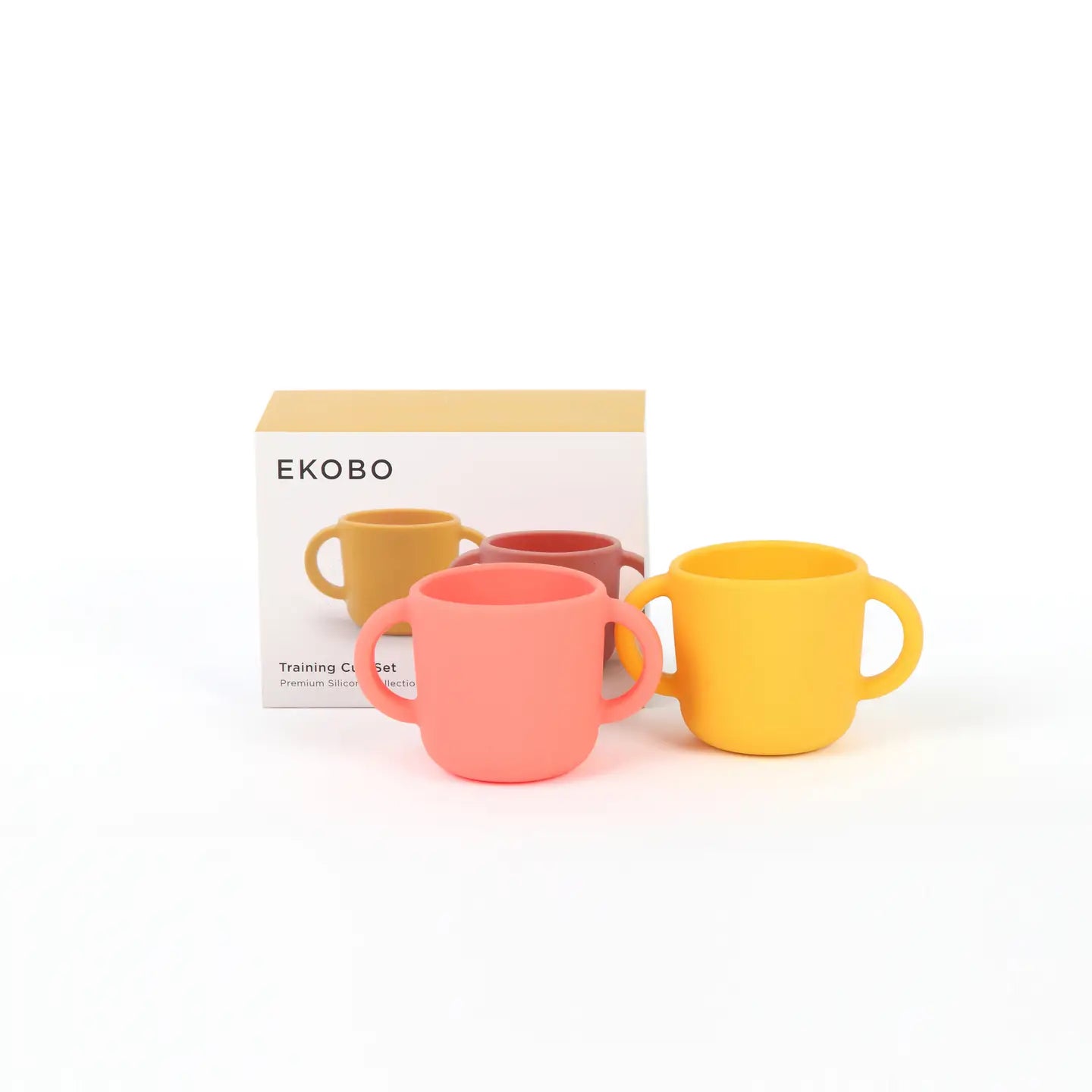 EKOBO - Silikone kop m. Hank - 2 stk - Mimosa/Coral