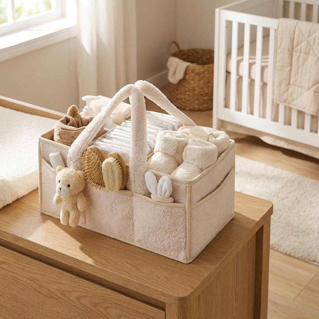 AlLuKo - Nursing station/Diaper caddy - Plush - Blush
