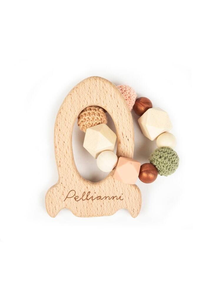 Pellianni - Rocket Teether - Contrast - Autumn - Green/Brown