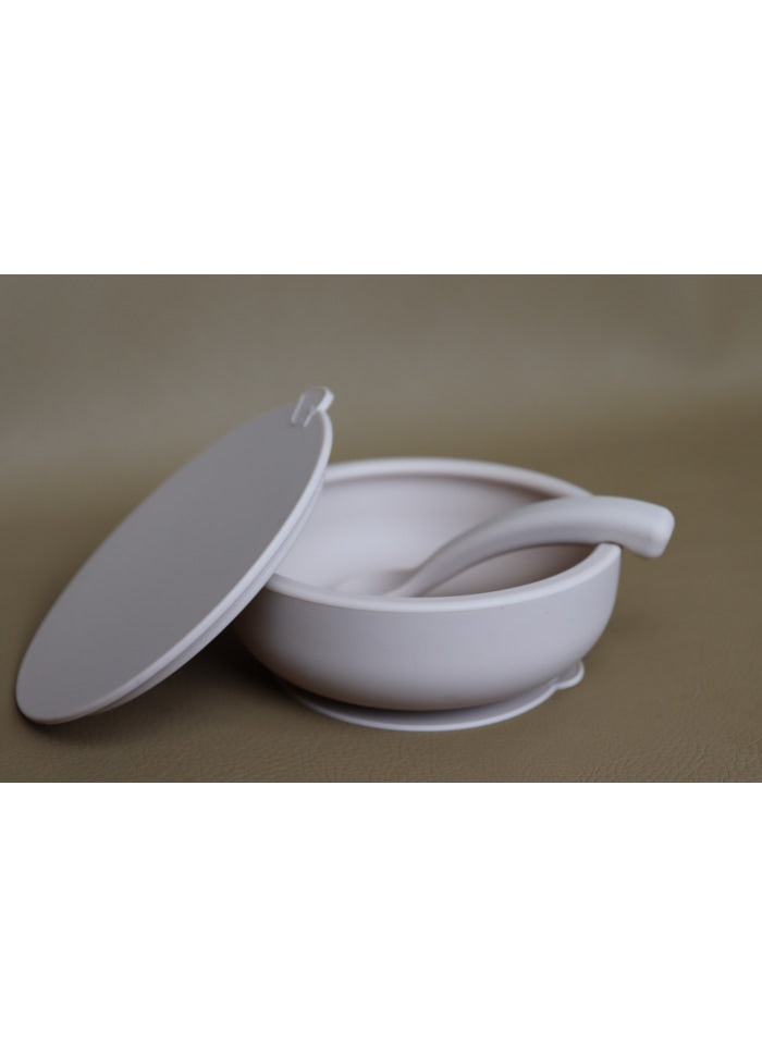 By lille Vilde - Silicone bowl with lid and spoon - Blue